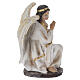 STOCK Angelo inginocchiato per presepe resina e stoffa 30 cm s5