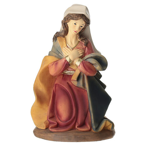 STOCK Maria em resina colorida para presépio 30 cm 1