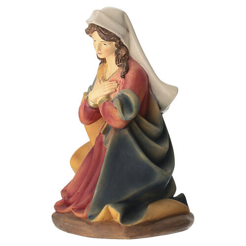 STOCK Maria em resina colorida para presépio 30 cm 2