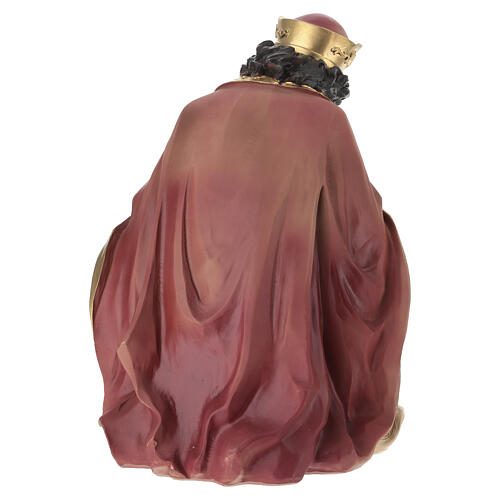 STOCK Figurine of Wise Man on his knees for resin Nativity Scene of 50 cm 7