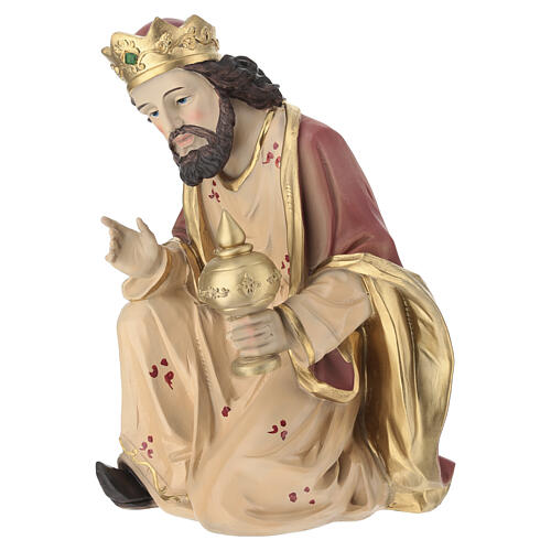 STOCK Klęczący Król Mędrzec do szopki 50 cm, figurka z żywicy 4