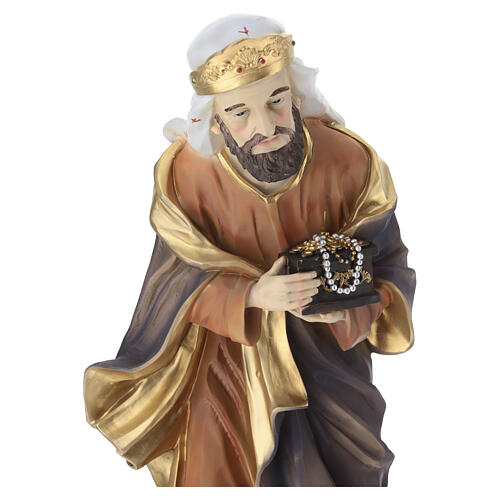 STOCK Król Mędrzec stojący - figurka do szopki 50 cm, żywica malowana 5