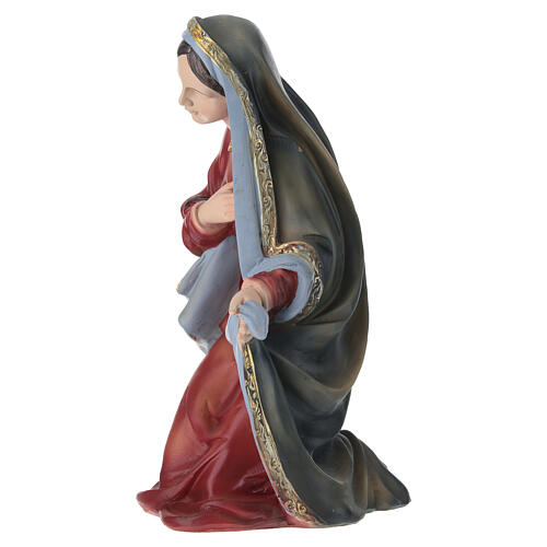 STOCK Maria klęcząca - figurka do szopki 40 cm, żywica malowana 3