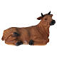 STOCK Lying ox in resin for 40 cm Nativity Scene s1