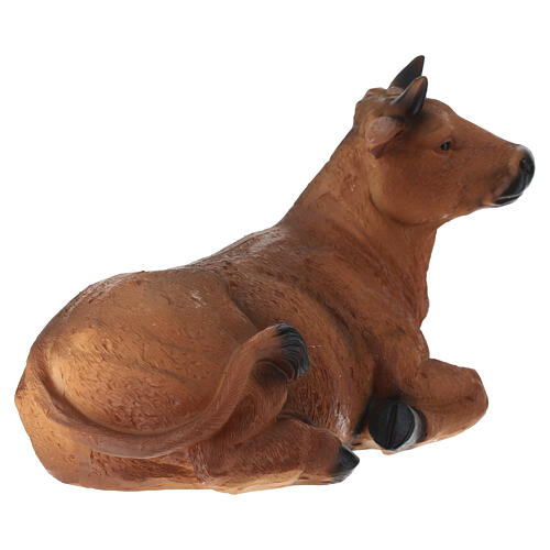 STOCK Boi deitado em resina para presépio 40 cm 3