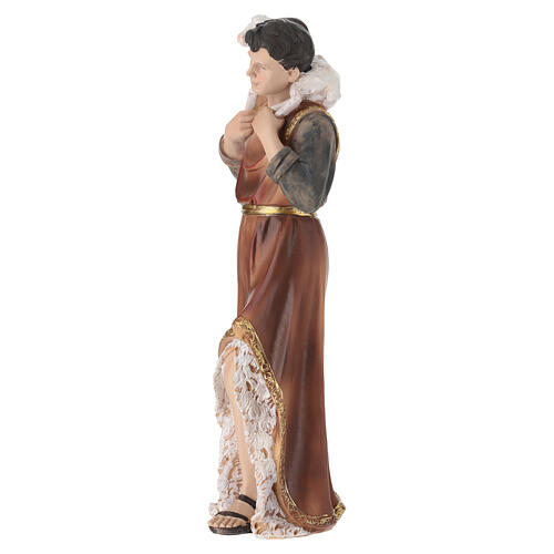 STOCK Pastor con cordero de resina pintada belén 40 cm 3