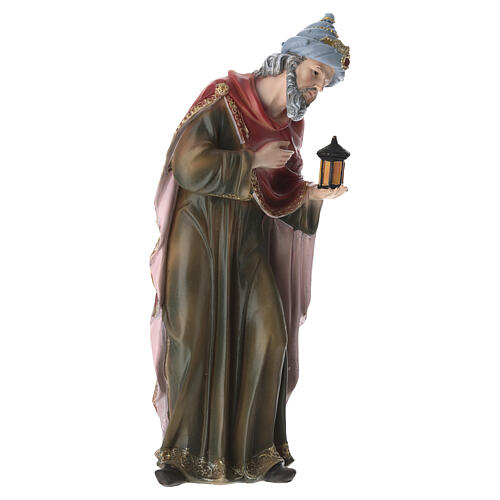 STOCK Król Mędrzec biały, stojący – figura do szopki 40 cm 2
