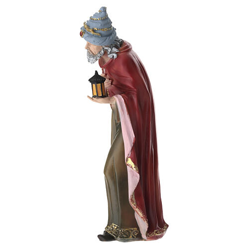 STOCK Król Mędrzec biały, stojący – figura do szopki 40 cm 3