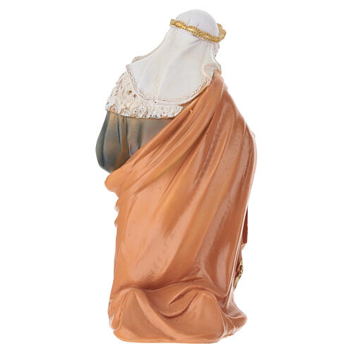STOCK Król Mędrzec ciemnoskóry, klęczący - figurka z żywicy, szopka 40 cm 5