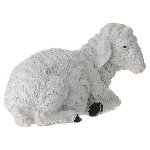 STOCK Owca leżąca z żywicy do szopki 40 cm 3