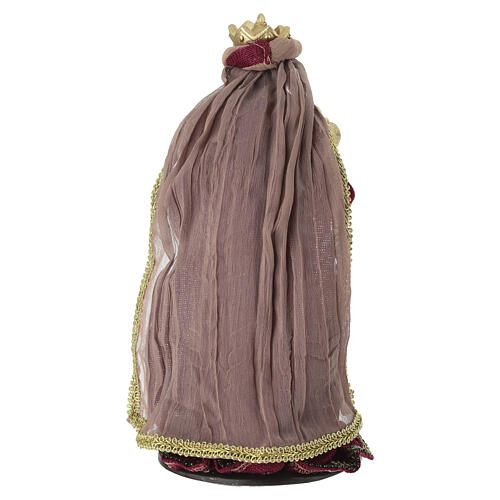 STOCK Re Magio in stile veneziano in piedi presepe resina e stoffa 30 cm 5