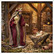 STOCK Re Magio in stile veneziano in piedi presepe resina e stoffa 30 cm s2