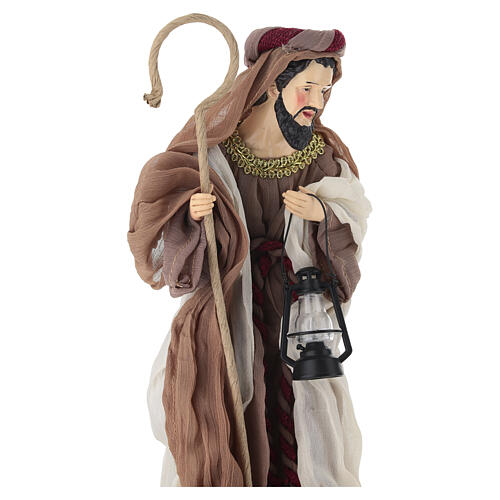 STOCK Saint Joseph style vénitien crèche résine et tissu 30 cm 5