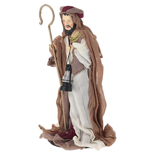 STOCK San Giuseppe in stile veneziano presepe resina e stoffa 30 cm 4