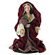 STOCK Mary kneeling for 30 cm Nativity Scene in Venetian style, resin and fabric s1
