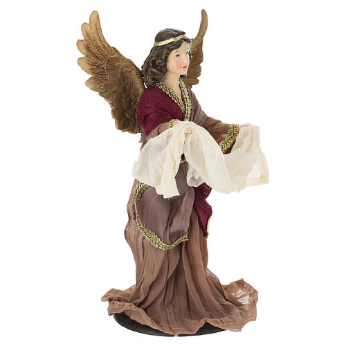 STOCK Angel for 30 cm Nativity Scene, Venetian style, resin and fabric 6