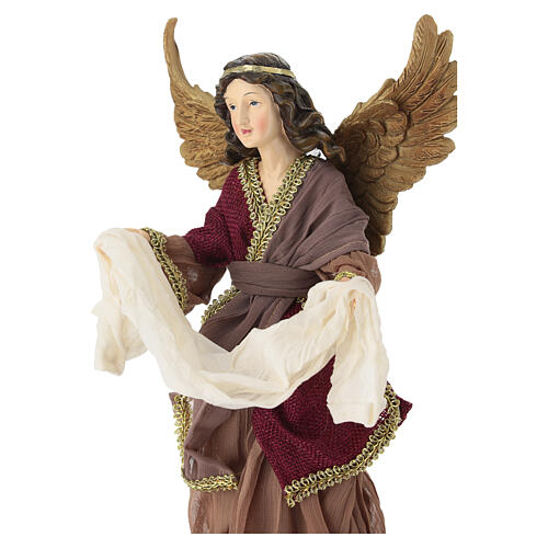STOCK Anioł w stylu weneckim - figurka do szopki 30 cm, żywica i tkanina 3