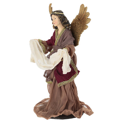 STOCK Anioł w stylu weneckim - figurka do szopki 30 cm, żywica i tkanina 4