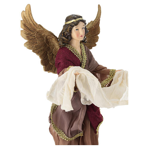 STOCK Anioł w stylu weneckim - figurka do szopki 30 cm, żywica i tkanina 5