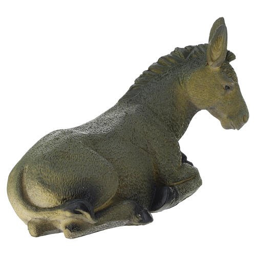 STOCK Asino sdraiato in resina presepe 30 cm 4