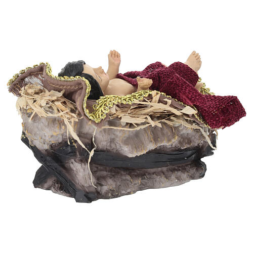 STOCK Dzieciątko Jezus w stylu weneckim - figurka do szopki 30 cm, żywica i tkanina 5
