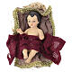 STOCK Menino Jesus figura 30 cm estilo veneziano resina e tecido s3