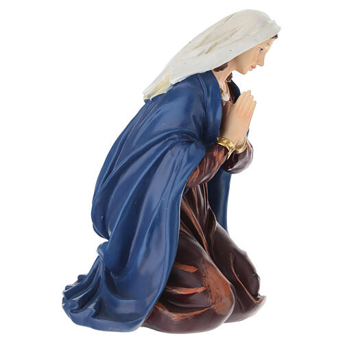 STOCK María de rodillas resina pintada belén de 30 cm 3