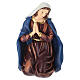 STOCK Maria de joelhos em resina colorida para presépio h 30 cm s1