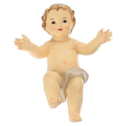 STOCK Dzieciątko Jezus z kolebką, kolorowa żywica - do szopki 40 cm 4