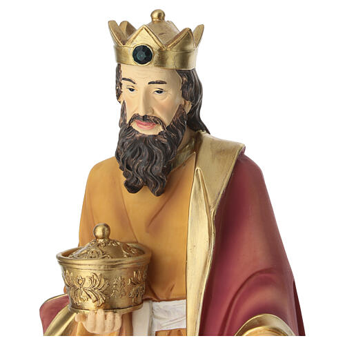 STOCK Król Mędrzec stojący - figurka z żywicy, ręcznie malowana, do szopki 40 cm 2