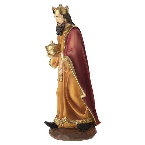 STOCK Król Mędrzec stojący - figurka z żywicy, ręcznie malowana, do szopki 40 cm 3