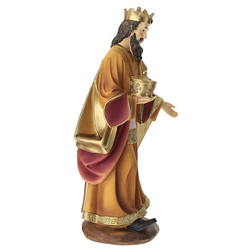 STOCK Król Mędrzec stojący - figurka z żywicy, ręcznie malowana, do szopki 40 cm 4