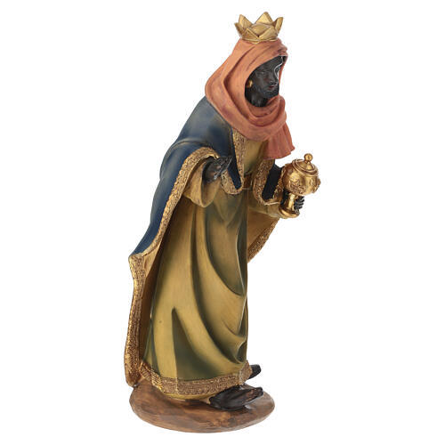 STOCK Roi Mage Maure debout en résine pour crèche 40 cm 4