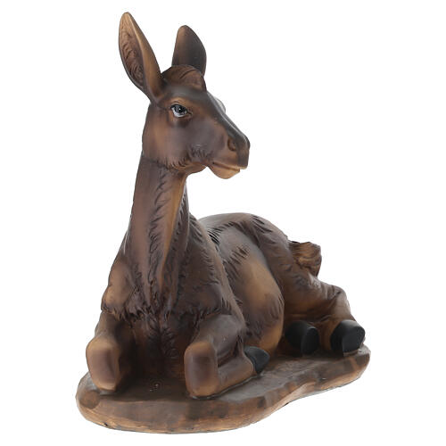 STOCK Burro de resina pintada belén 40 cm 2
