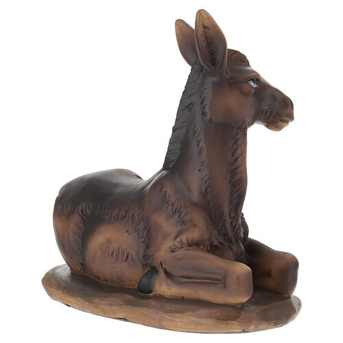 STOCK Burro de resina pintada belén 40 cm 4