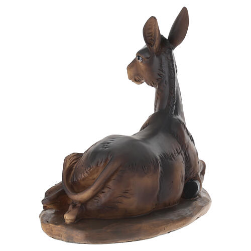 STOCK Burro de resina pintada belén 40 cm 5