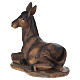 STOCK Asino in resina colorata presepe 40cm s3
