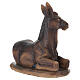 STOCK Asino in resina colorata presepe 40cm s4