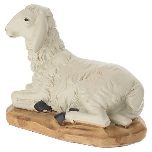 STOCK Lying sheep in coloured resin for 40 cm Nativity Scene 3