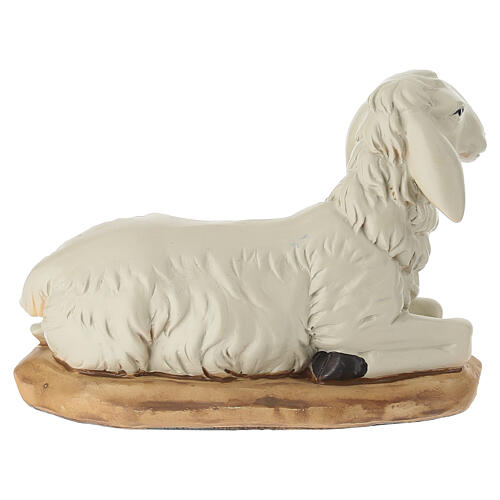 STOCK Lying sheep in coloured resin for 40 cm Nativity Scene 4