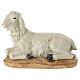 STOCK Mouton en résine colorée pour crèche 40 cm s1