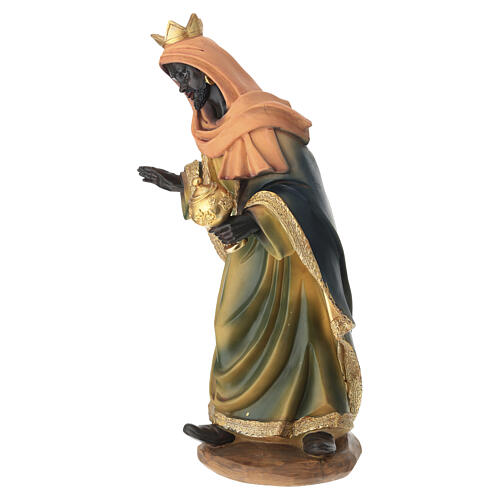 STOCK Roi mage maure en résine pour crèche 43 cm 4