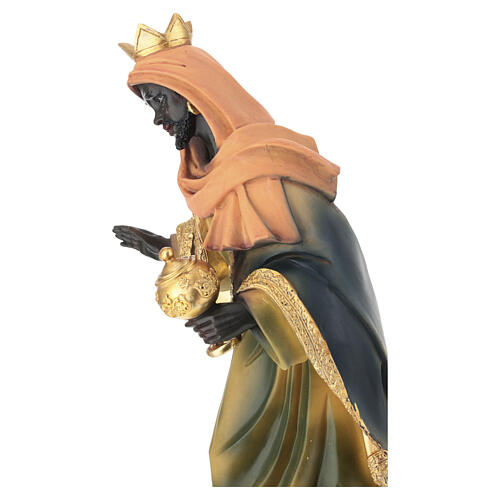 STOCK Roi mage maure en résine pour crèche 43 cm 7