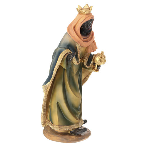 STOCK Magio moro in resina presepe 43 cm 6