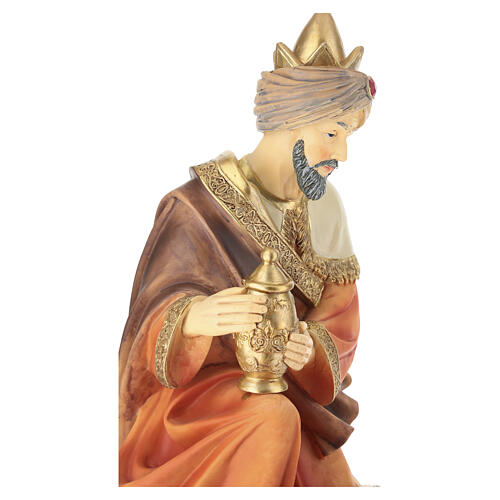 STOCK Magio in ginocchio in resina presepe 43 cm 5