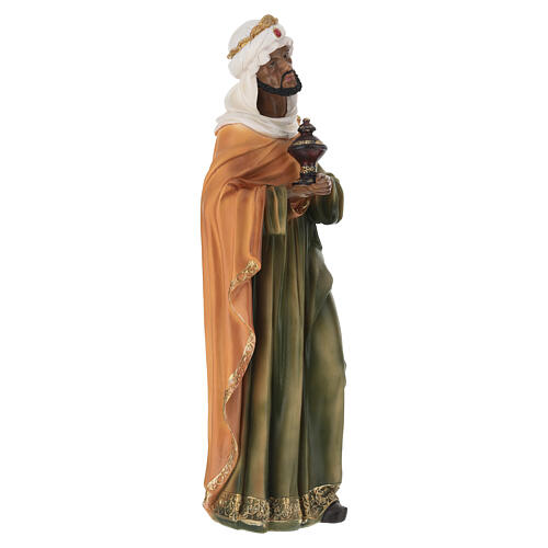 STOCK Król Mędrzec ciemnoskóry - figura do szopki 60 cm, żywica 3