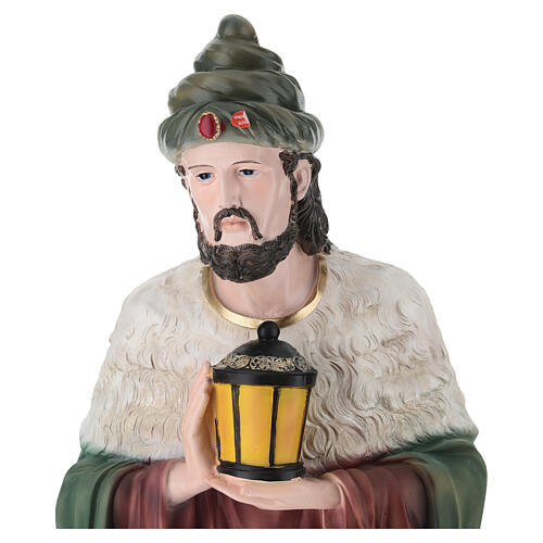STOCK Król Mędrzec biały stojący - figura do szopki 80 cm, 80x25x20 cm 2