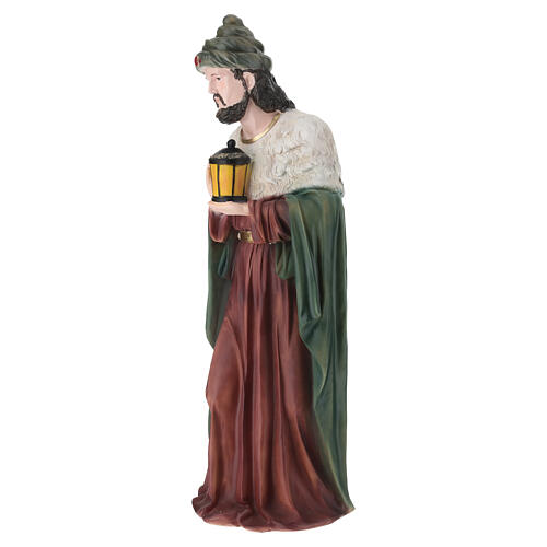 STOCK Król Mędrzec biały stojący - figura do szopki 80 cm, 80x25x20 cm 3