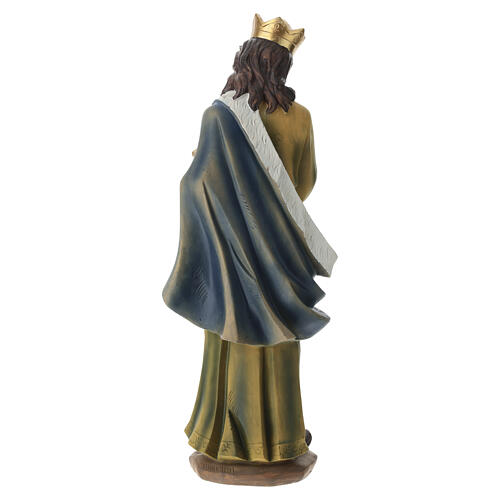 STOCK Król Mędrzec biały, stojący - figurka do szopki 61 cm, ręcznie malowana żywica 5