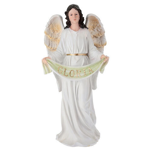 STOCK Ange pour crèche h 80 cm résine colorée 1